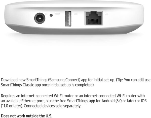 SAMSUNG GP-U999SJVLGDA 3rd Generation SmartThings Hub, White - Image 2