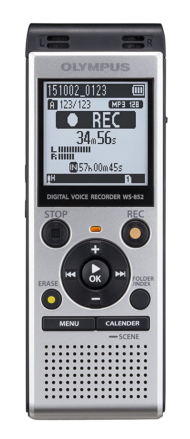 1 Olympus WS-852 Digital Voice Recorder (Silver) - Image 1