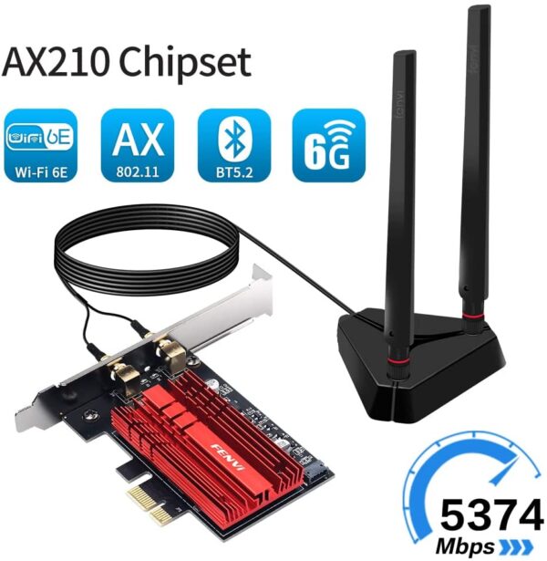 Fenvi FV-AXE3000Pro AX210NGW WiFi 6E PCI-E Network Card Tri-Band - Image 2