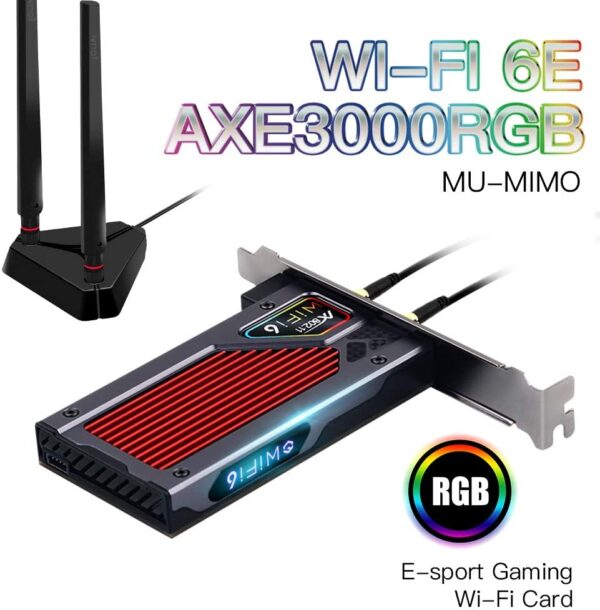 Fenvi FV-AXE3000RGB AX210 WiFi 6E PCI-E WiFi Adapter - Image 4