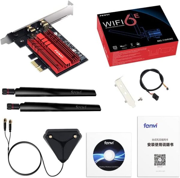 Fenvi FV-AXE3000Pro AX210NGW WiFi 6E PCI-E Network Card Tri-Band - Image 5