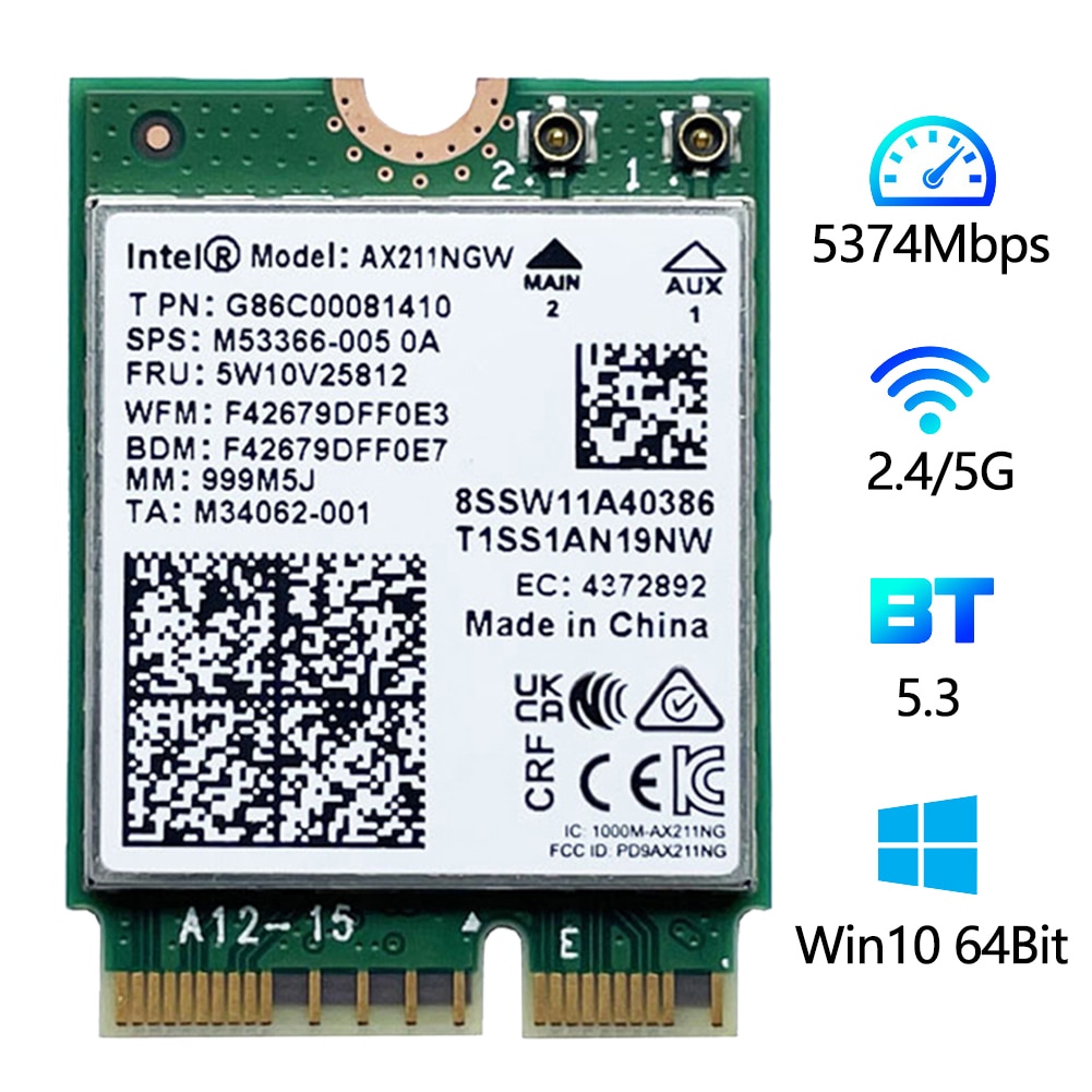 Intel AX211 WIFI 6E Wi-Fi Adapter AX211NGW – DeviEstore