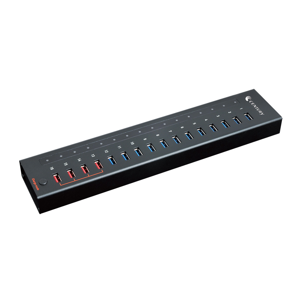 1 Century CHM-U3P16V2_FP USB 3.2 Gen1 16-Port Hub - Image 1