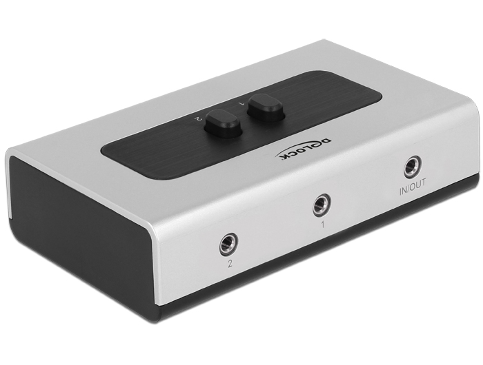 6229fd8924f335.22507546 DeLOCK 2-Port Switch Stereo Jack 3.5 mm - Image 1