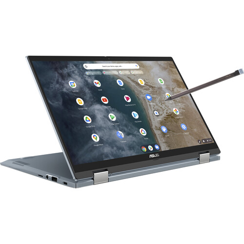 71D3E2vG1eL._AC_SL1500_ ASUS 14" 128GB Multi-Touch 2-in-1 Chromebook Flip CX5 (AI Blue) - Image 1