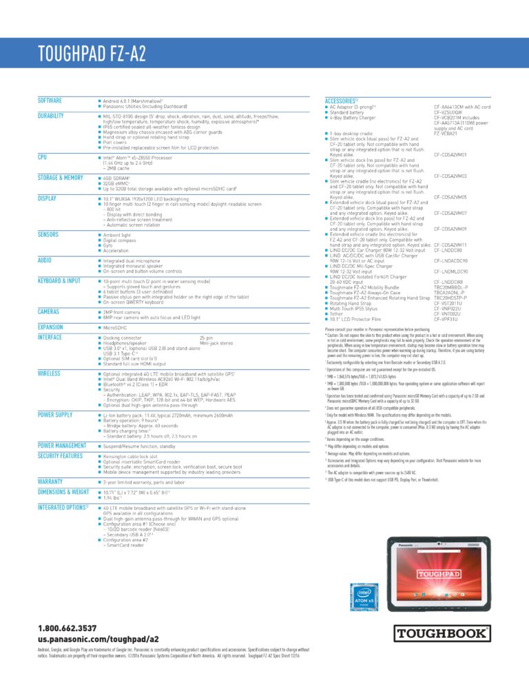 Panasonic Toughbook FZ-A2 Mobile Computer - Image 3