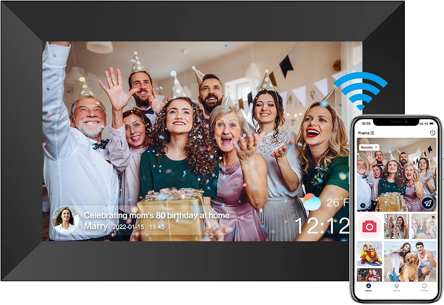 111 Dreamtimes 8" Digital Photo Frame easy to set up to share photos or videos on TV via AiMOR - Image 1