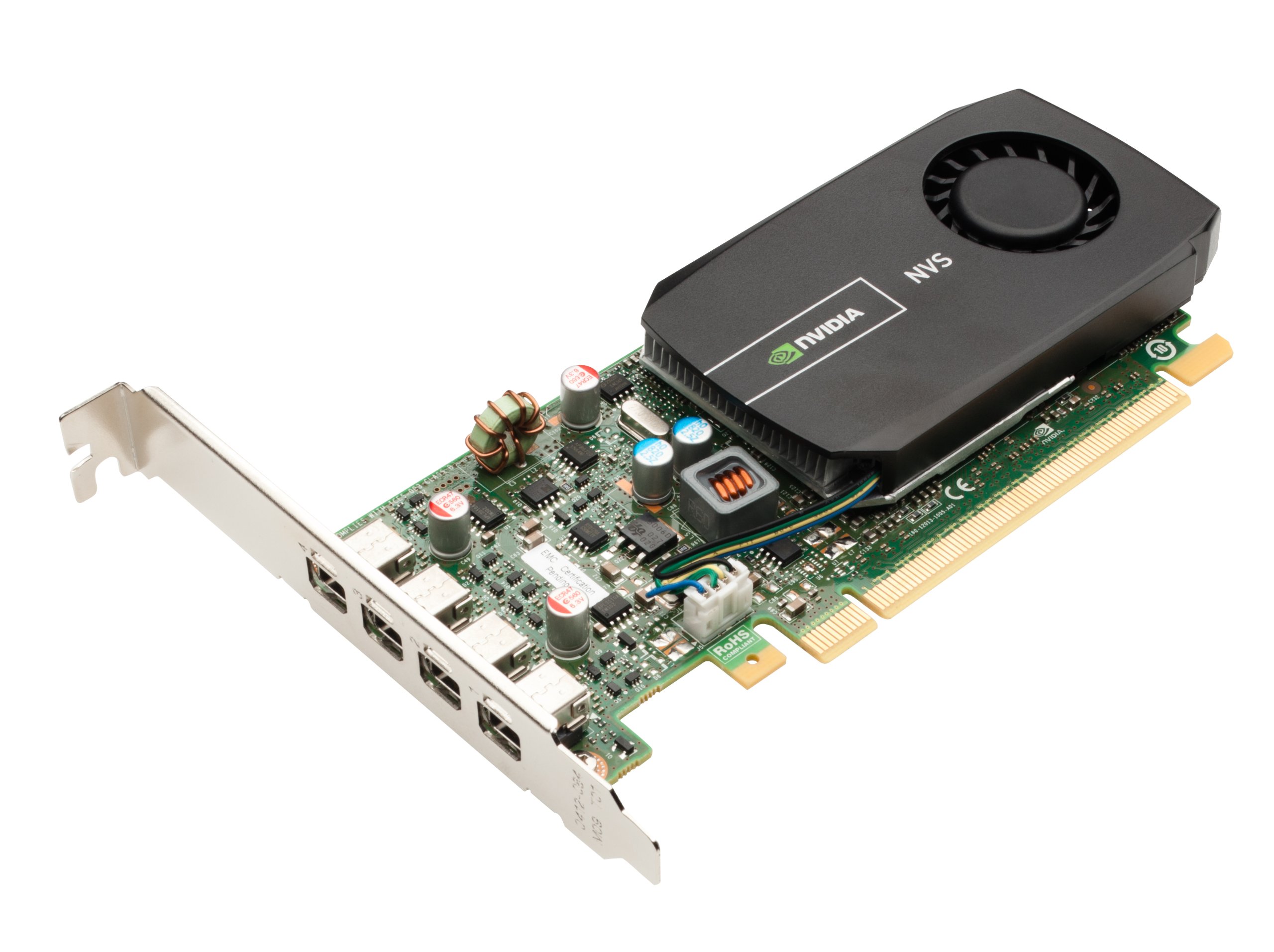 81s14dpAEDL NVIDIA NVS 510 2GB GDDR3 4-Mini DisplayPort Low Profile PCI-Express Video Card - Image 1