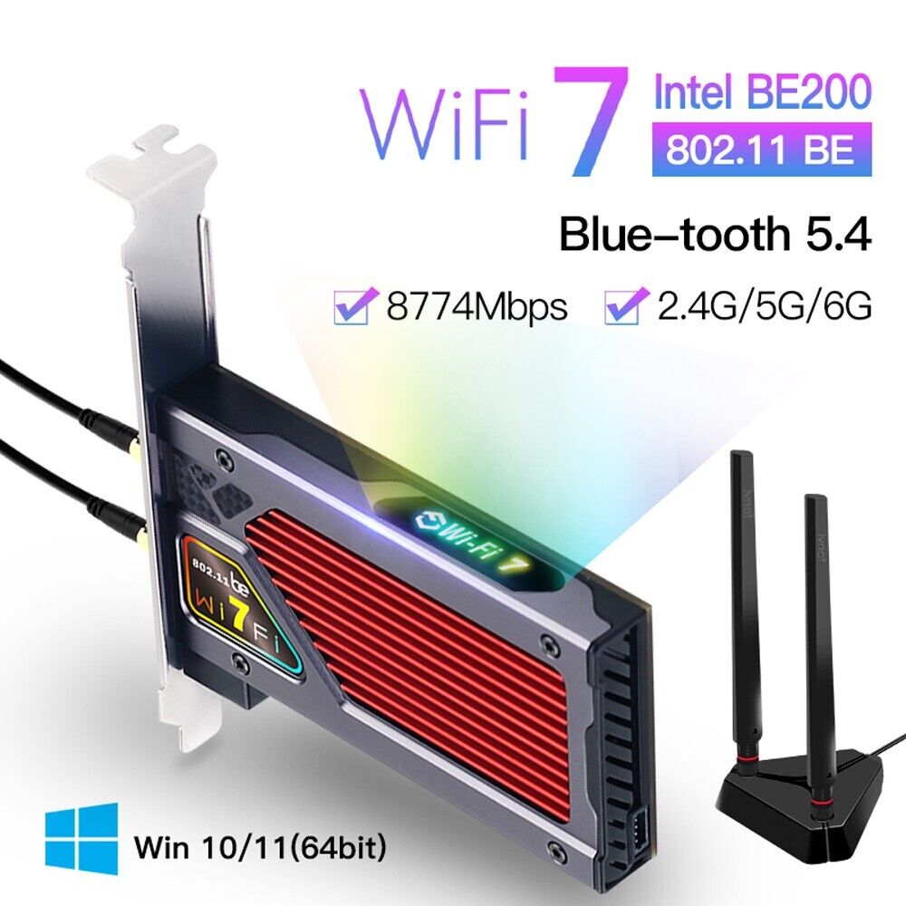 s-l1200 Fenvi WiFi 7 Intel BE200 Card Tri-Band BT5.4 Desktop PCIe WiFi Adapter - Image 1